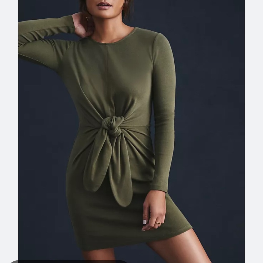 Anthropology Daily Practice Tie Front Mini Dress